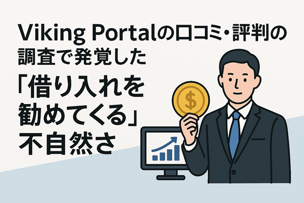 Viking Portal（バイキングポータル）の口コミ・評判の調査で発覚した「借り入れを勧めてくる」不自然さ