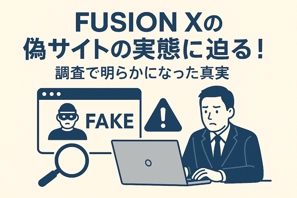 FUSION Xの偽サイト（fusion-serv.com）の実態に迫る！調査で明らかになった真実