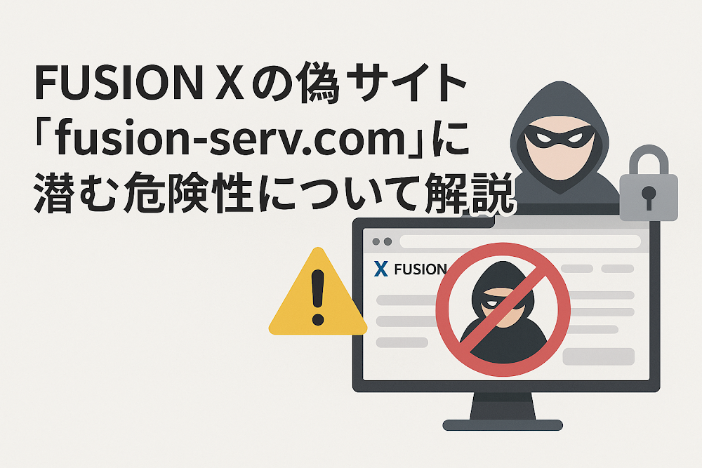 FUSION Xの偽サイト「fusion-serv.com」に潜む危険性について解説