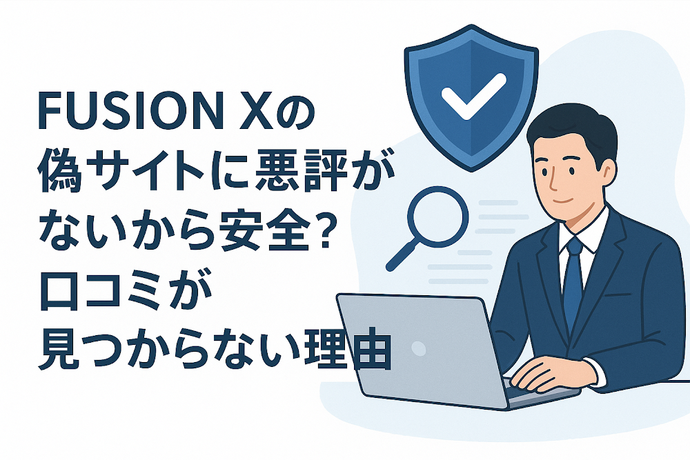 FUSION Xの偽サイト（fusion-serv.com）に悪評がないから安全？口コミが見つからない理由